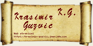 Krasimir Gužvić vizit kartica